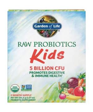 RAW Organic Probiotika - pro děti - na podporu zažívání, s příchutí banánu 101,4g